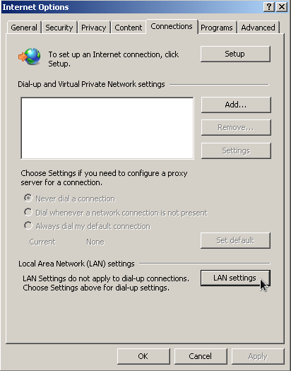 chrome connections LAN